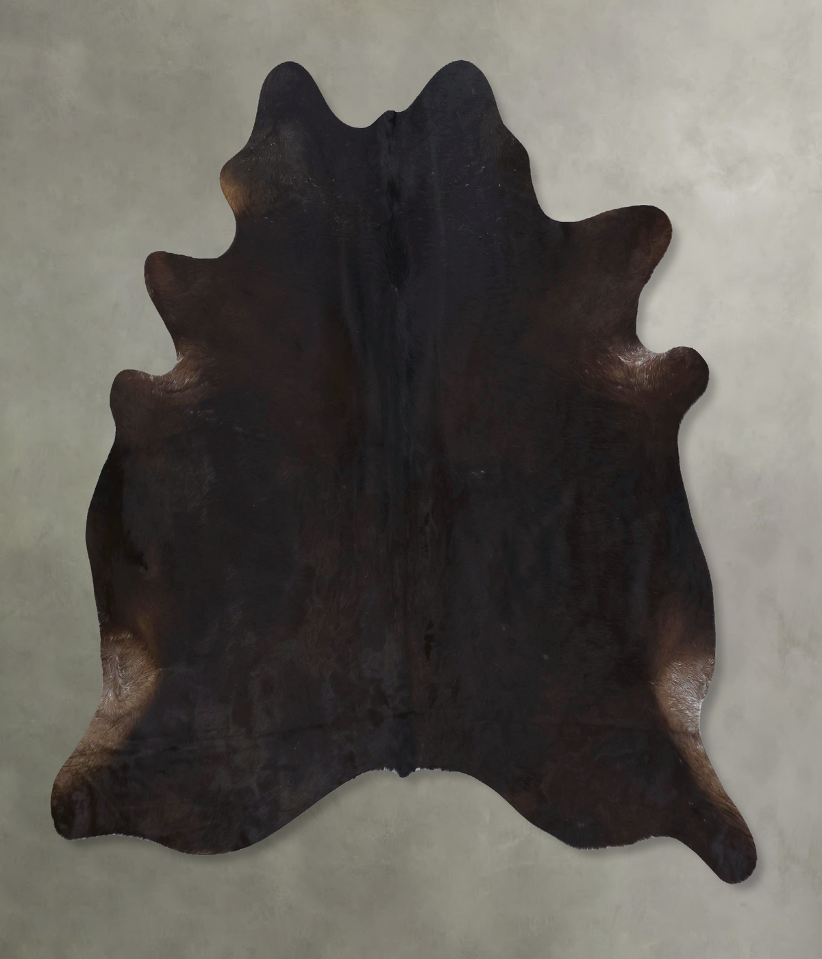 Solid Black Cowhide Rug #B21054