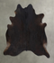 Solid Black X-Large Brazilian Cowhide Rug 7'0