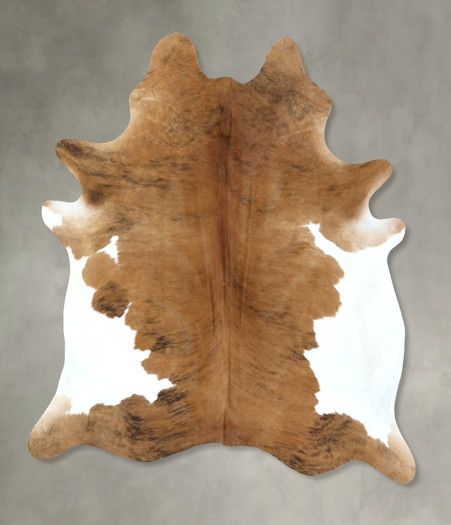 Tricolor X-Large Brazilian Cowhide Rug 7'3"H x 5'11"W #B21055 by Hudson Hides