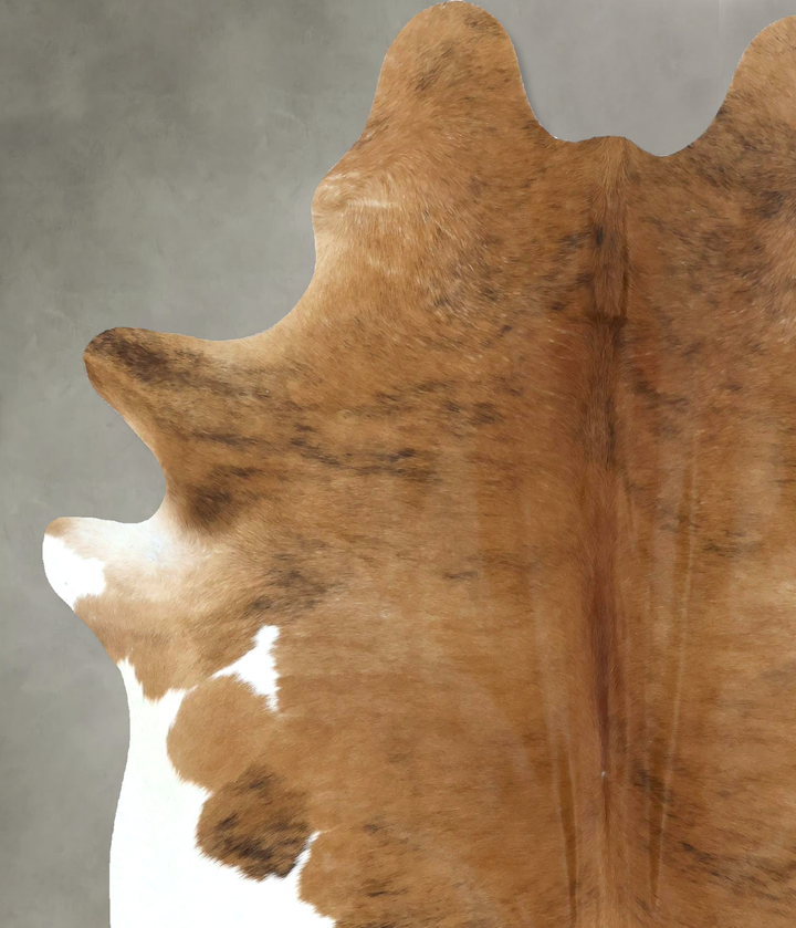Tricolor X-Large Brazilian Cowhide Rug 7'3"H x 5'11"W #B21055 by Hudson Hides