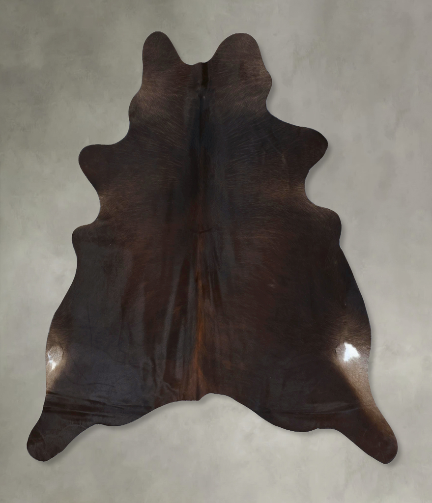 Chocolate X-Large Brazilian Cowhide Rug 7'1"H x 6'2"W #B21065 by Hudson Hides