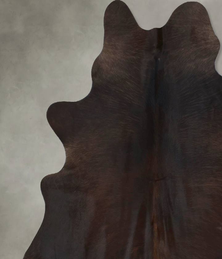 Chocolate X-Large Brazilian Cowhide Rug 7'1"H x 6'2"W #B21065 by Hudson Hides