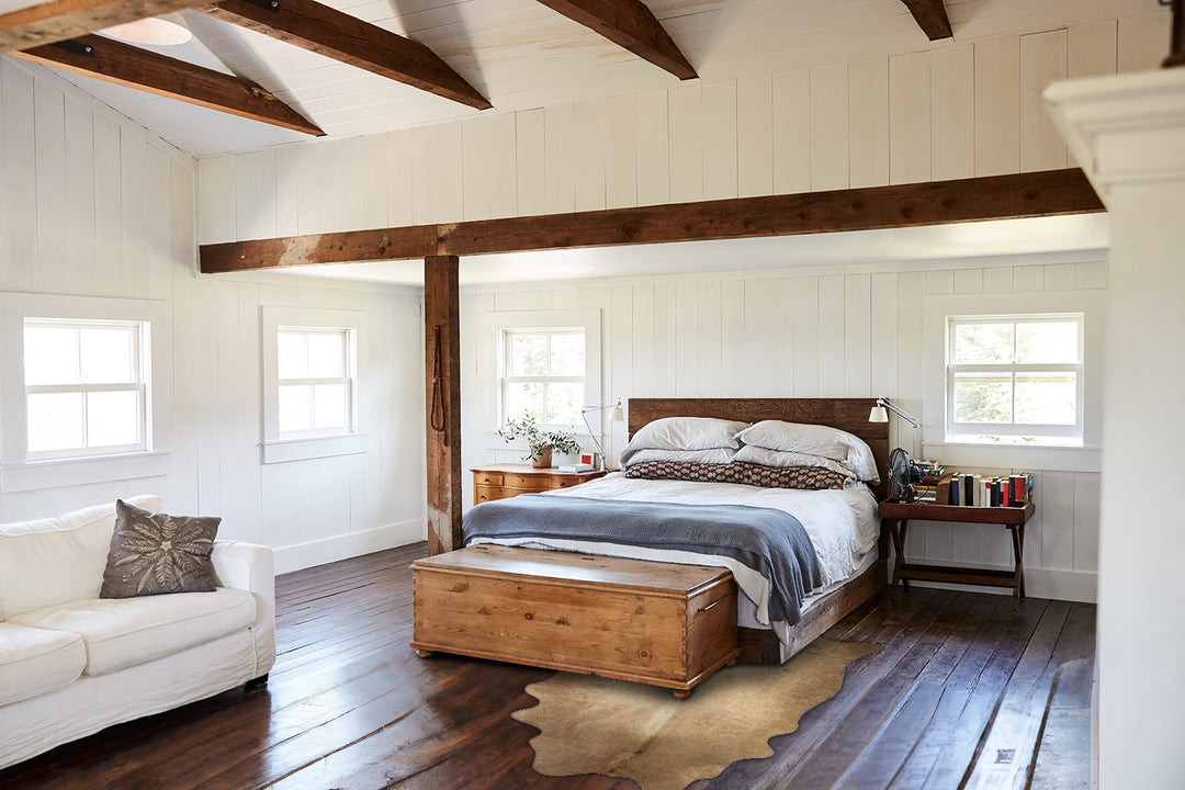 Champagne Large Brazilian Cowhide Rug 7'8"H x 5'0"W #B21074 by Hudson 