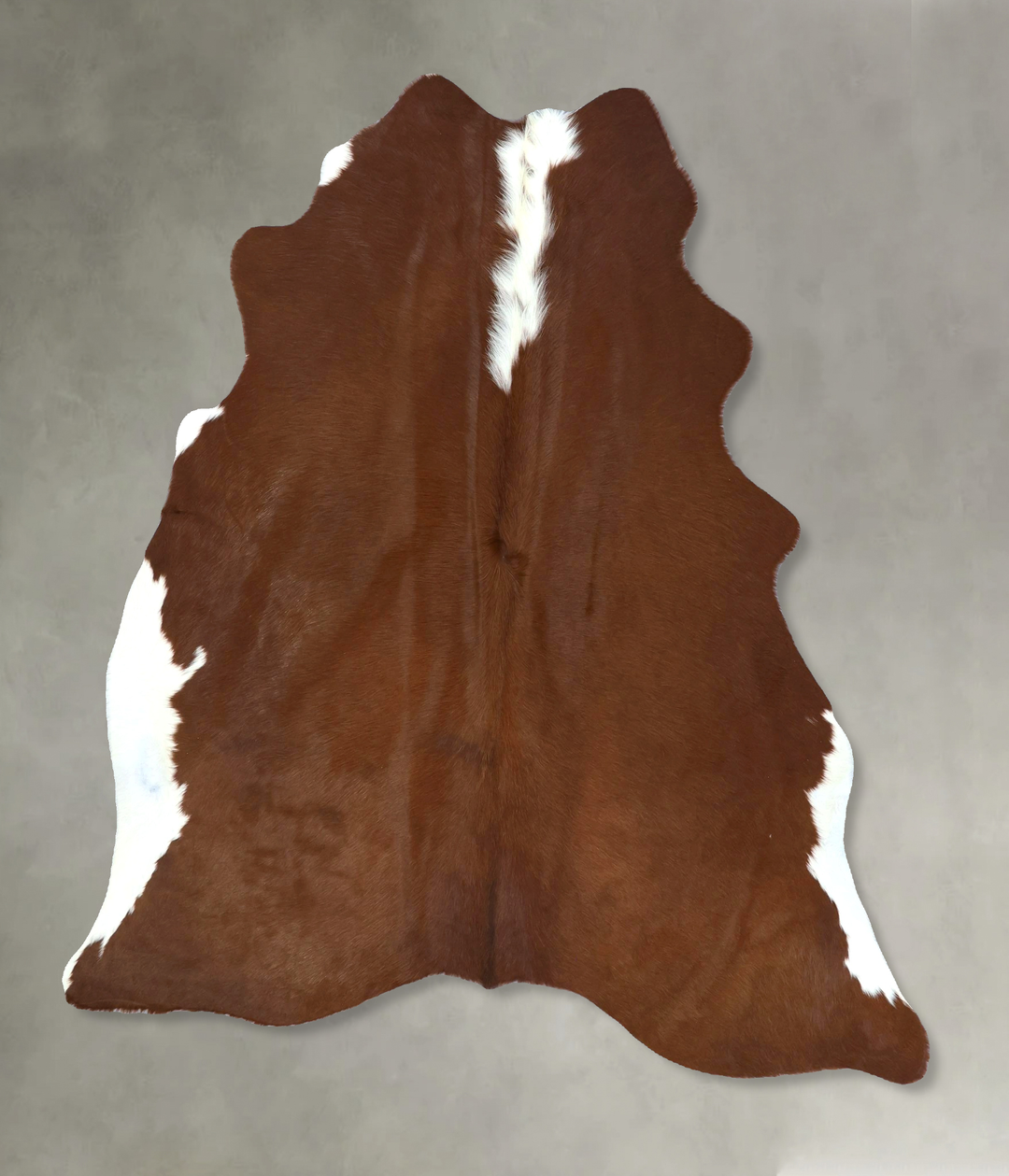 Brown and White Regular Large Brazilian Cowhide Rug 6'5"H x 5'5"W #B21
