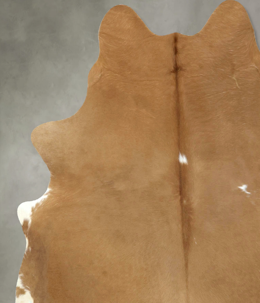 Beige X-Large Brazilian Cowhide Rug 7'0"H x 6'0"W #B21080 by Hudson Hi