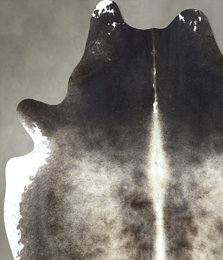 Dark Grey Large Brazilian Cowhide Rug 7'1"H x 5'8"W #B21084 by Hudson Hides