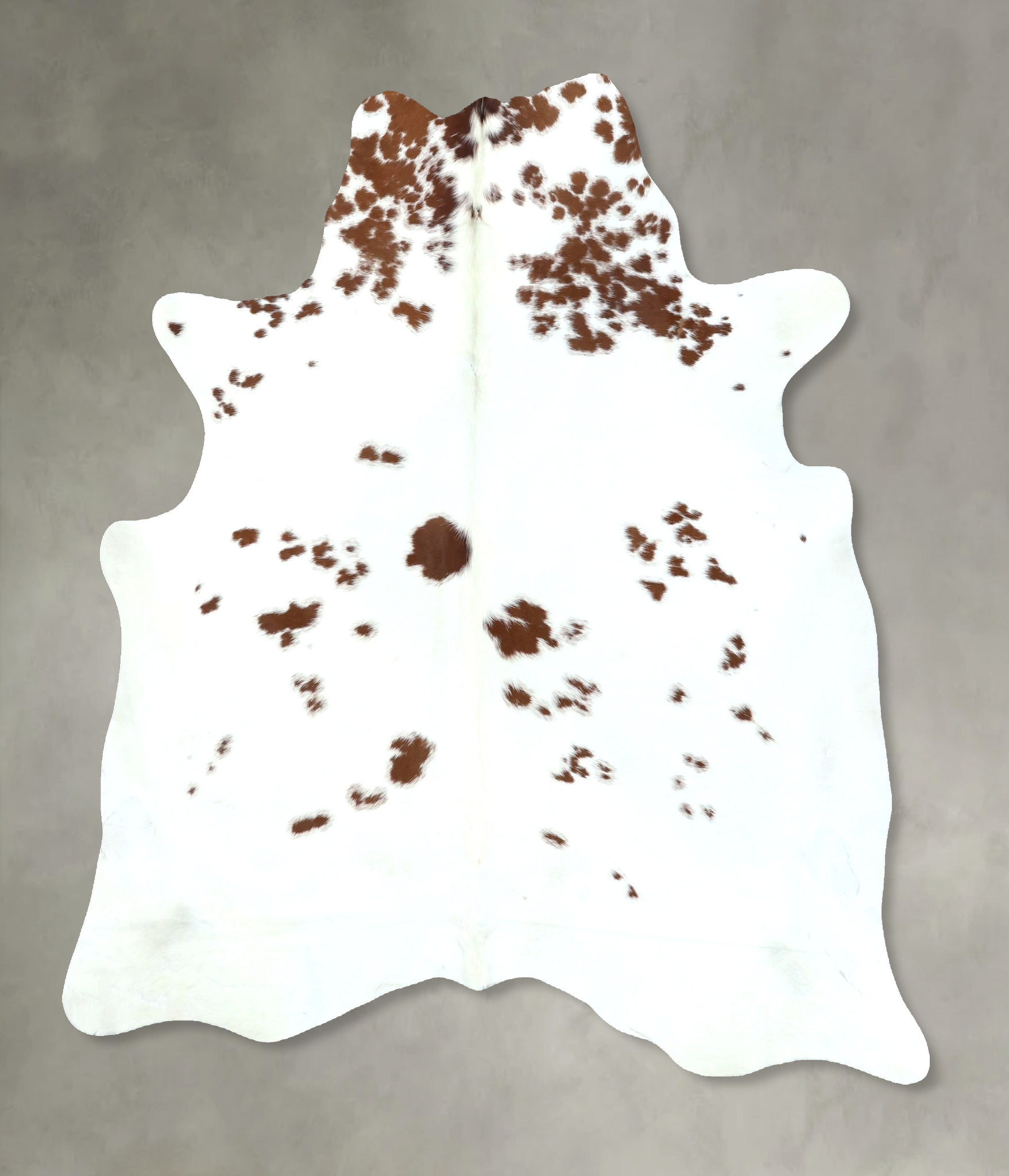 Brown and White Regular Cowhide Rug #B21085