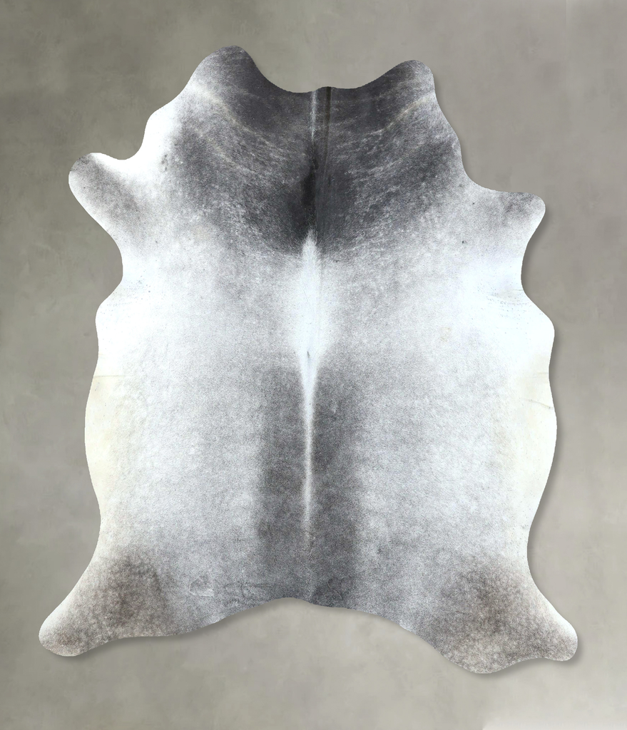 Medium Grey Large Brazilian Cowhide Rug 6'10"H x 5'7"W #B21090 by Hudson Hides