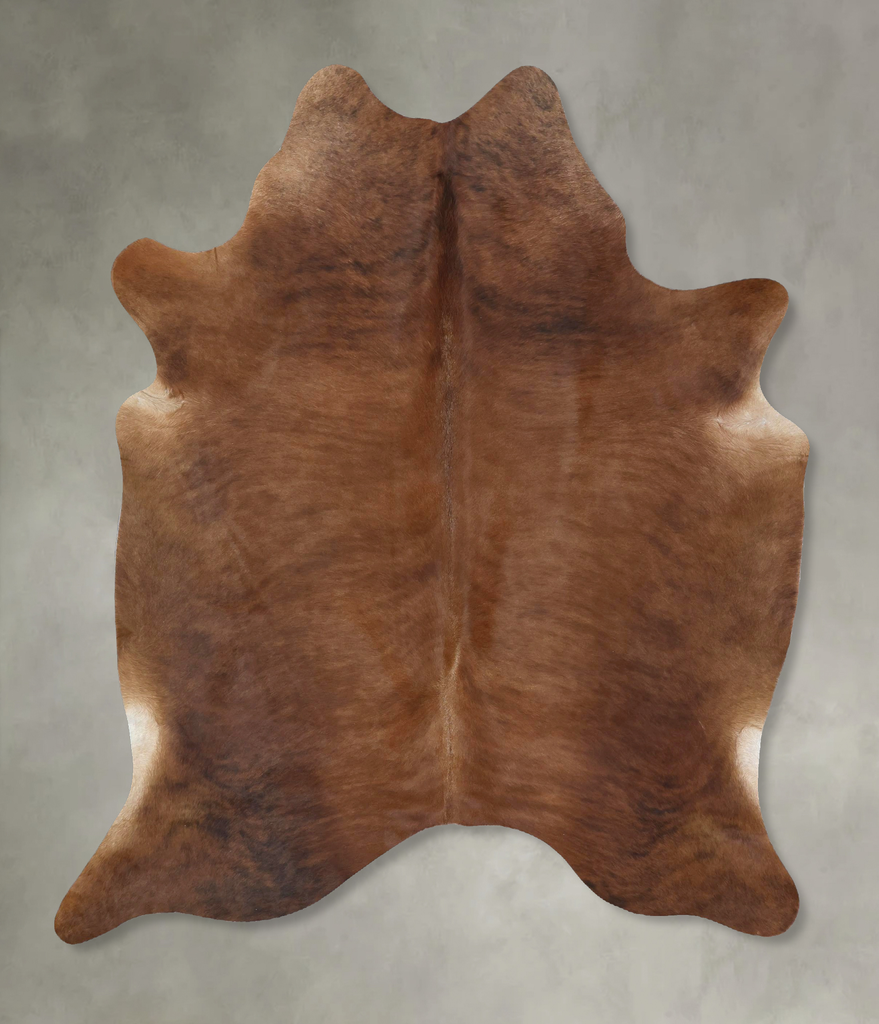 Medium Brindle Large Brazilian Cowhide Rug 6'11"H x 5'5"W #B21091 by Hudson Hides