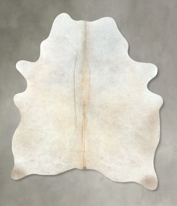 Ivory with Beige Medium Brazilian Cowhide Rug 6'3"H x 4'7"W #B21093 by Hudson Hides