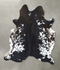 Chocolate and White X-Large Brazilian Cowhide Rug 7'1
