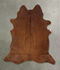 Solid Brown X-Large Brazilian Cowhide Rug 7'5