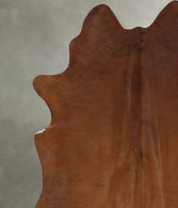 Solid Brown X-Large Brazilian Cowhide Rug 7'5"H x 6'4"W #B21100 by Hudson Hides