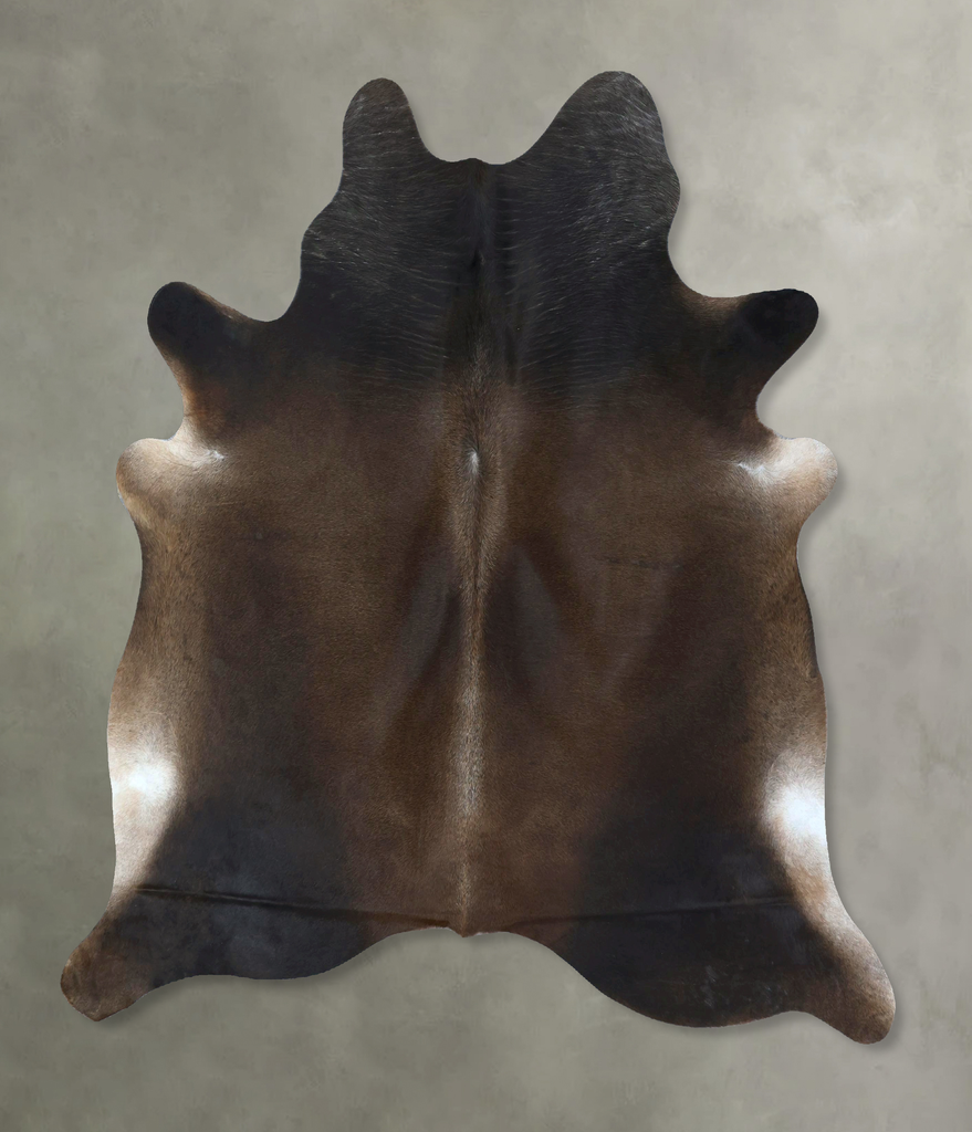 Chocolate X-Large Brazilian Cowhide Rug 6'9"H x 6'4"W #B21121 by Hudson Hides
