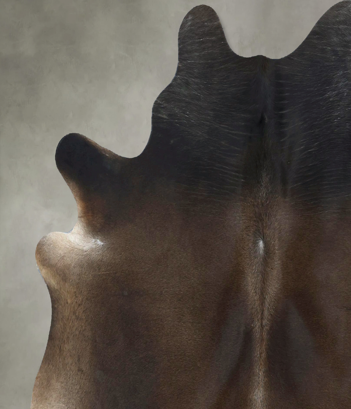 Chocolate X-Large Brazilian Cowhide Rug 6'9"H x 6'4"W #B21121 by Hudson Hides