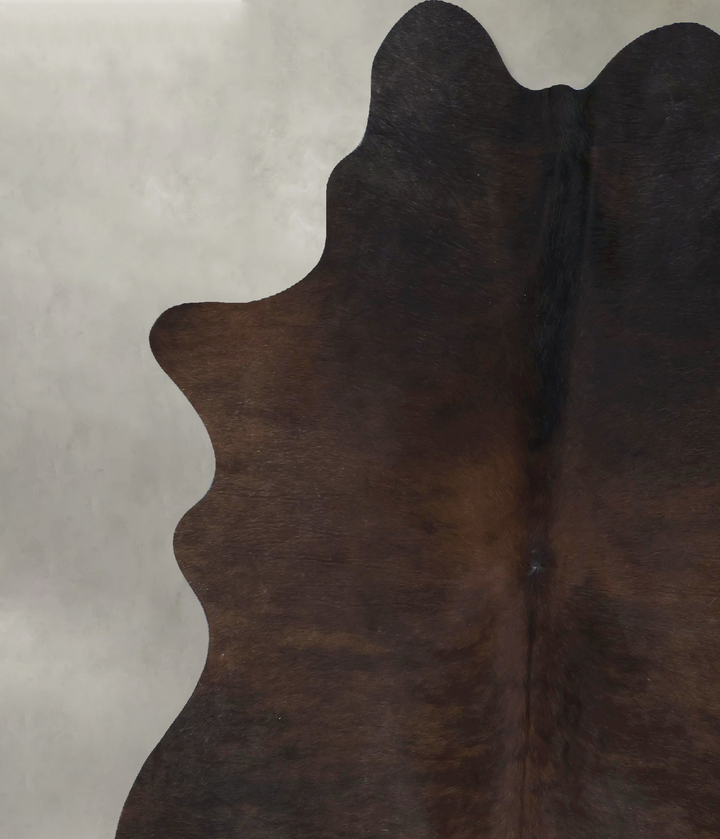 Dark Brindle X-Large Brazilian Cowhide Rug 7'9"H x 6'3"W #B21127 by Hudson Hides