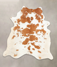 Brown and White XX-Large Brazilian Cowhide Rug 7'7"H x 6'11"W #B2113 by Hudson Hides