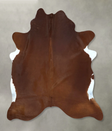 Solid Brown X-Large Brazilian Cowhide Rug 6'9"H x 6'1"W #B21134 by Hudson Hides