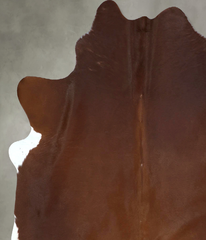 Solid Brown X-Large Brazilian Cowhide Rug 6'9"H x 6'1"W #B21134 by Hudson Hides