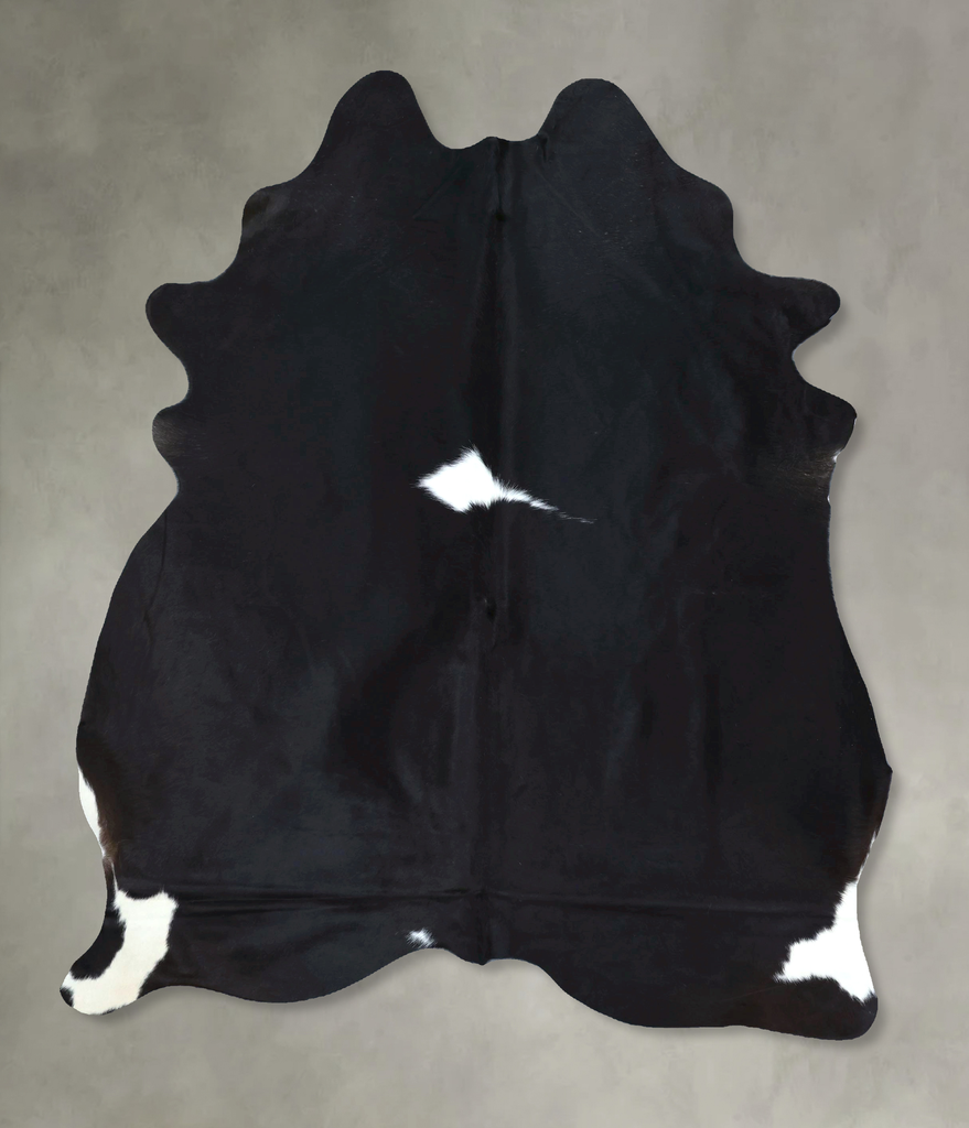 Black and White Large Brazilian Cowhide Rug 7'3"H x 5'6"W #B21135 by Hudson Hides
