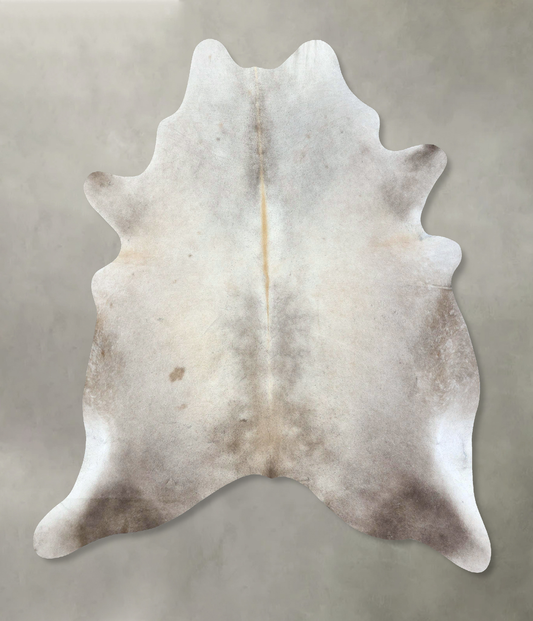 Grey with Beige X-Large Brazilian Cowhide Rug 7'5"H x 6'1"W #B21140 by