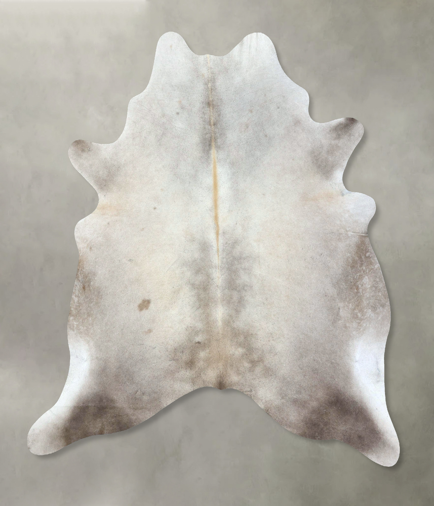 Grey with Beige X-Large Brazilian Cowhide Rug 7'5"H x 6'1"W #B21140 by Hudson Hides