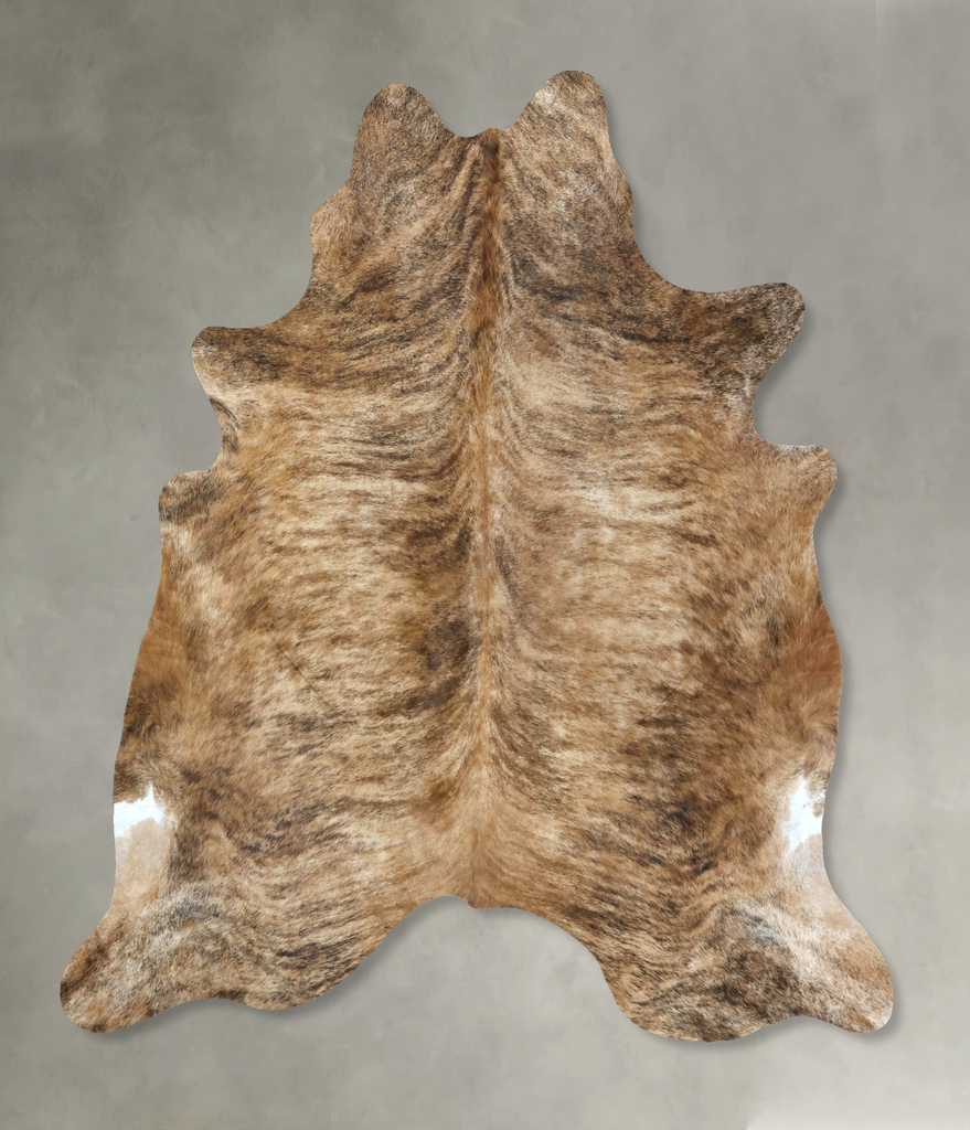 Light Brindle X-Large Brazilian Cowhide Rug 7'3"H x 6'6"W #B21141 by Hudson Hides