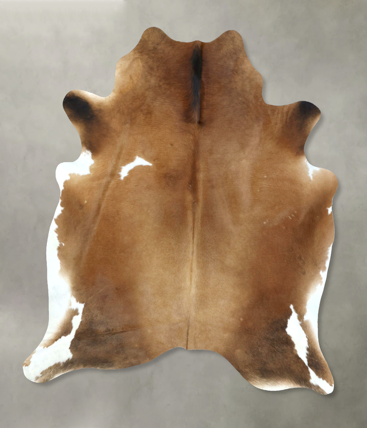 Light Caramel X-Large Brazilian Cowhide Rug 7'2"H x 6'1"W #B21143 by Hudson Hides