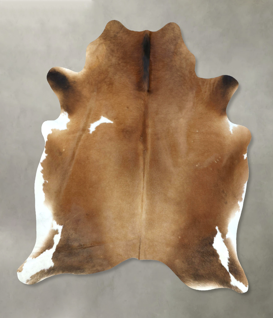 Light Caramel X-Large Brazilian Cowhide Rug 7'2"H x 6'1"W #B21143 by Hudson Hides