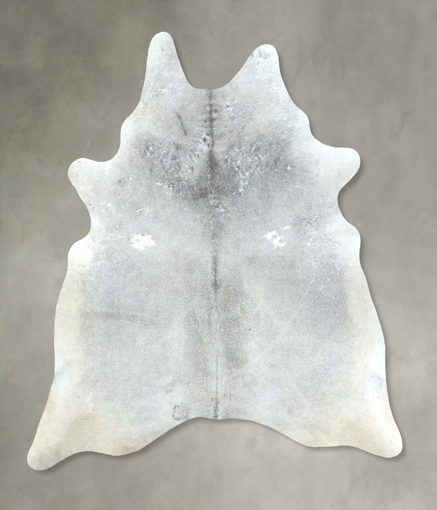Medium Grey X-Large Brazilian Cowhide Rug 7'2"H x 5'9"W #B21145 by Hudson Hides