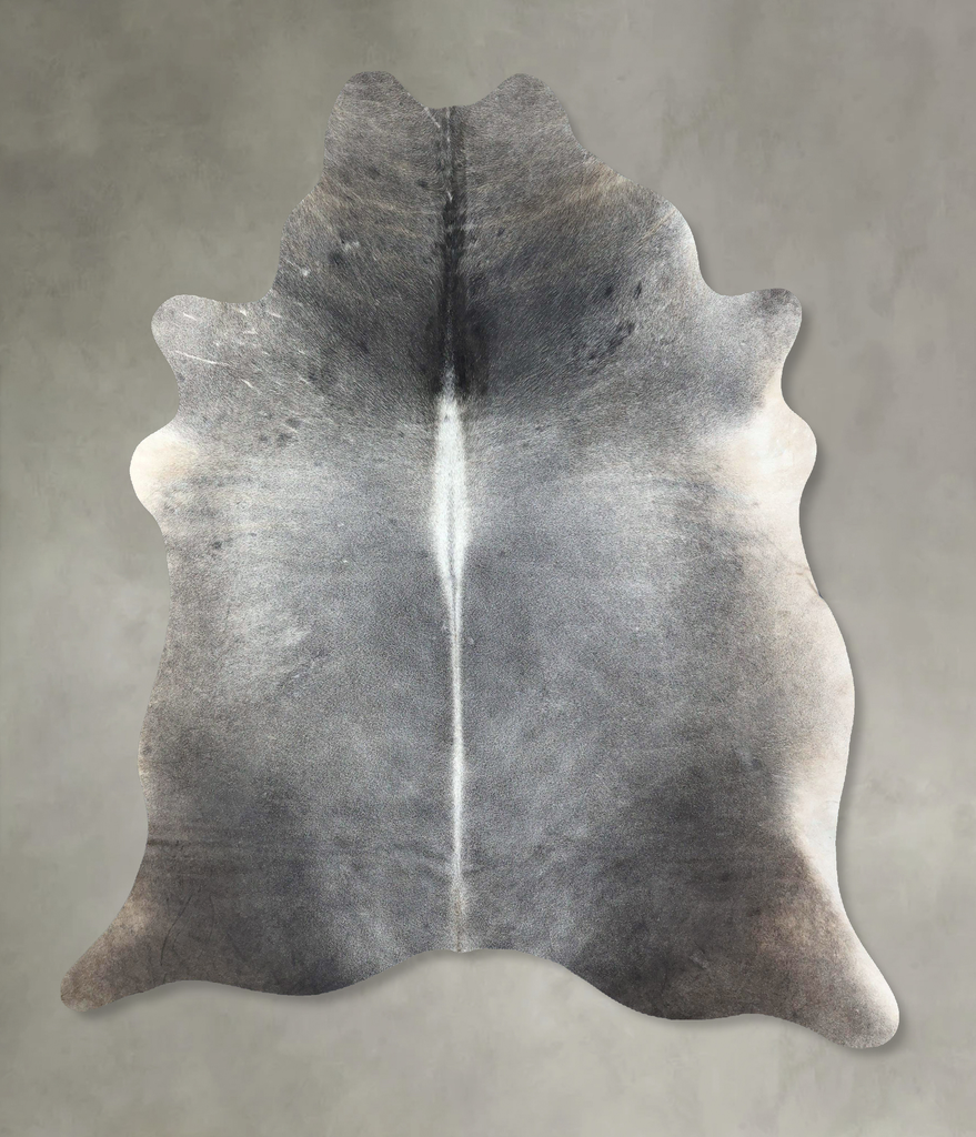 Medium Grey X-Large Brazilian Cowhide Rug 7'4"H x 6'0"W #B21154 by Hudson Hides