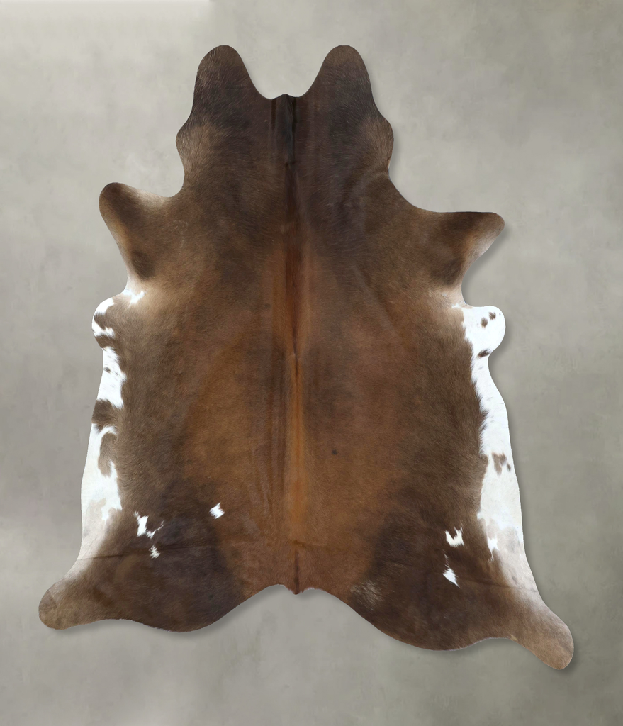 Chocolate X-Large Brazilian Cowhide Rug 7'2"H x 6'4"W #B21155 by Hudson Hides