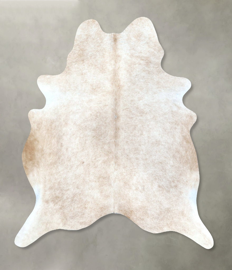 Beige Large Brazilian Cowhide Rug 6'11"H x 5'8"W #B21159 by Hudson Hides