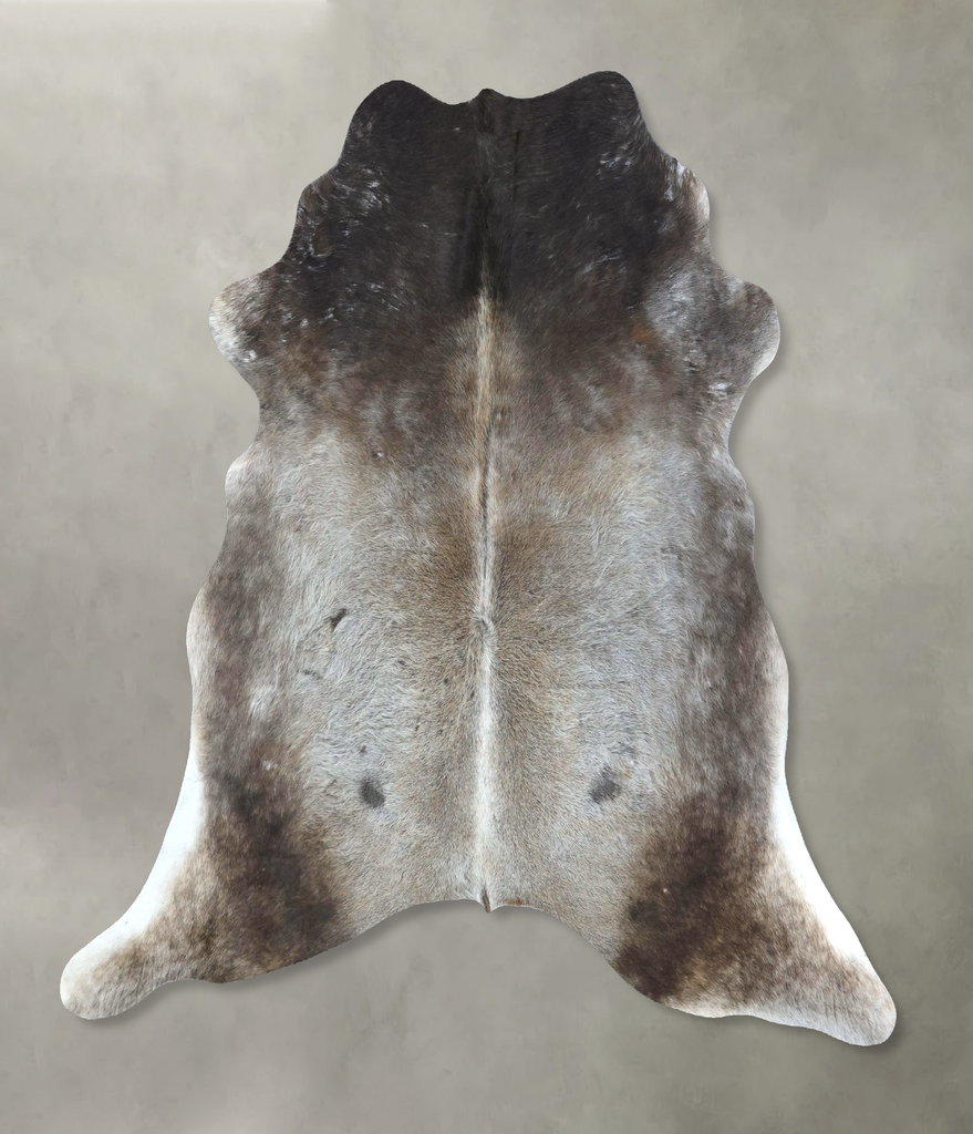 Medium Grey X-Large Brazilian Cowhide Rug 6'10"H x 6'5"W #B21164 by Hudson Hides
