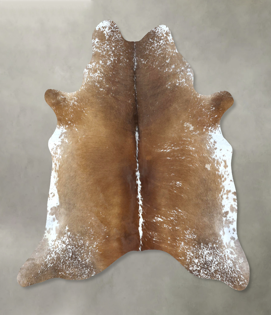 Salt and Pepper Brown X-Large Brazilian Cowhide Rug 6'10"H x 6'1"W #B21172 by Hudson Hides