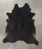 Solid Black X-Large Brazilian Cowhide Rug 7'3