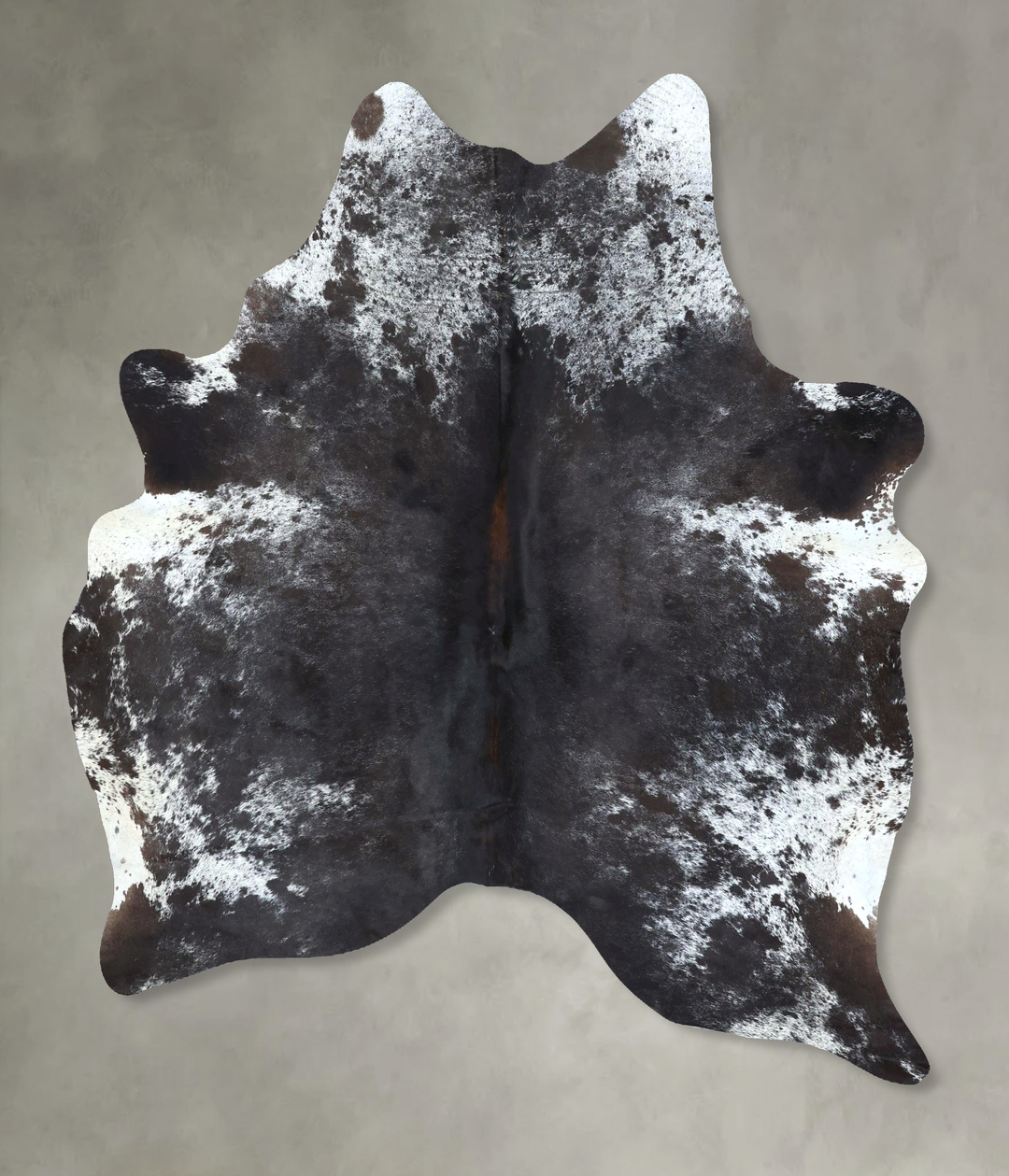 Salt and Pepper Black X-Large Brazilian Cowhide Rug 7'5"H x 5'9"W #B21
