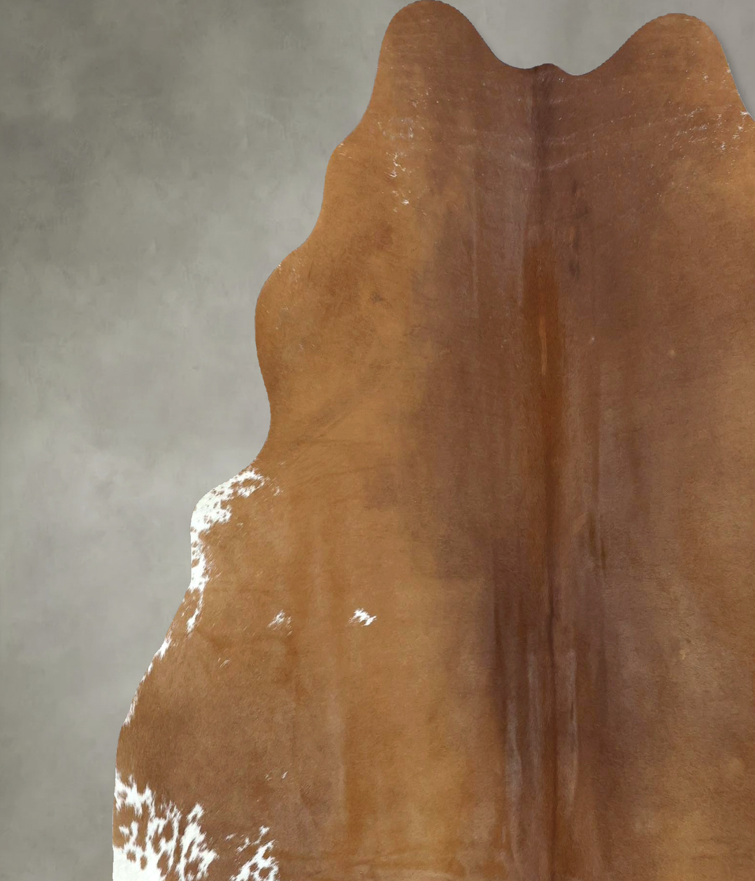 Brown and White Regular Large Brazilian Cowhide Rug 6'6"H x 6'1"W #B21