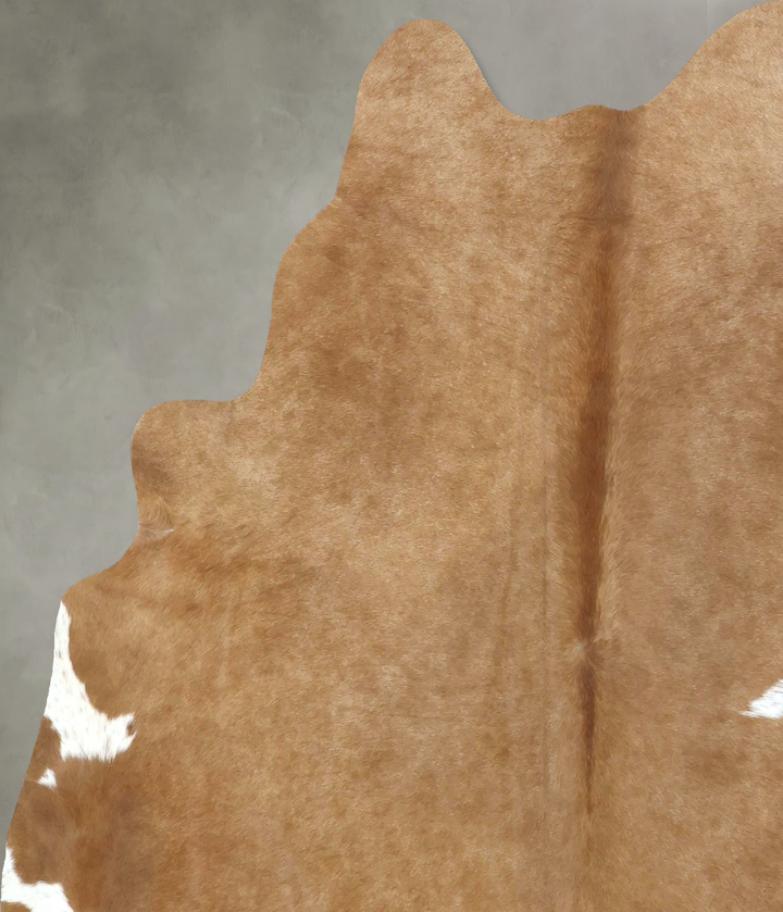 Beige X-Large Brazilian Cowhide Rug 6'8"H x 6'0"W #B21191 by Hudson Hides