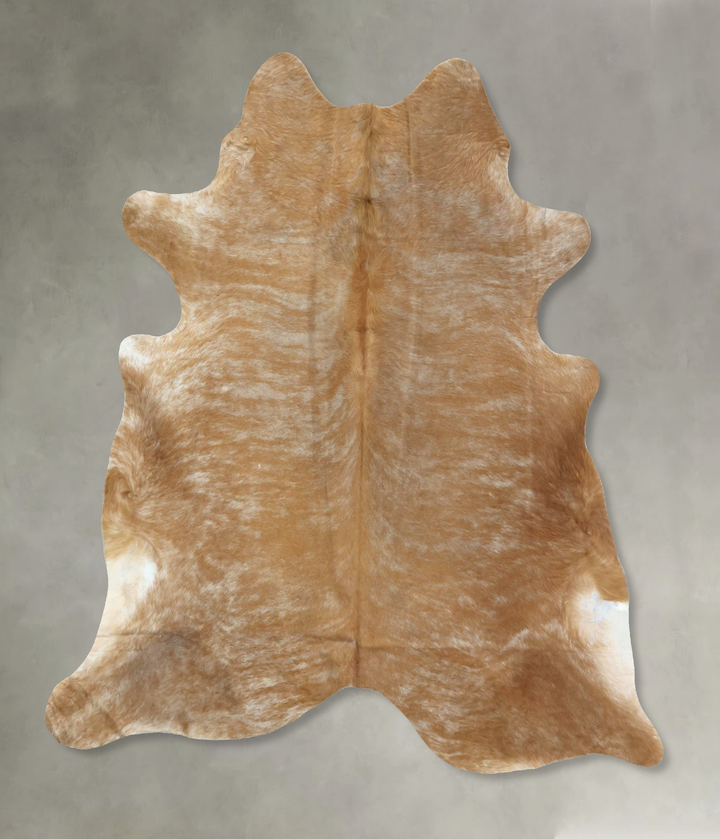 Light Caramel X-Large Brazilian Cowhide Rug 6'10"H x 6'5"W #B21192 by Hudson Hides