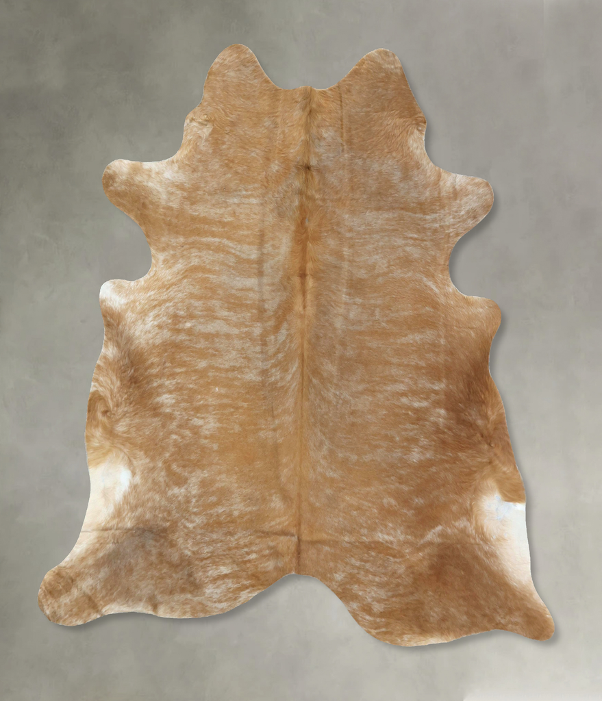 Light Caramel X-Large Brazilian Cowhide Rug 6'10"H x 6'5"W #B21192 by Hudson Hides