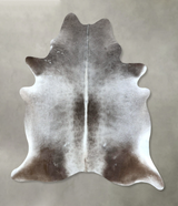 Medium Grey X-Large Brazilian Cowhide Rug 7'5"H x 6'0"W #B21195 by Hudson Hides