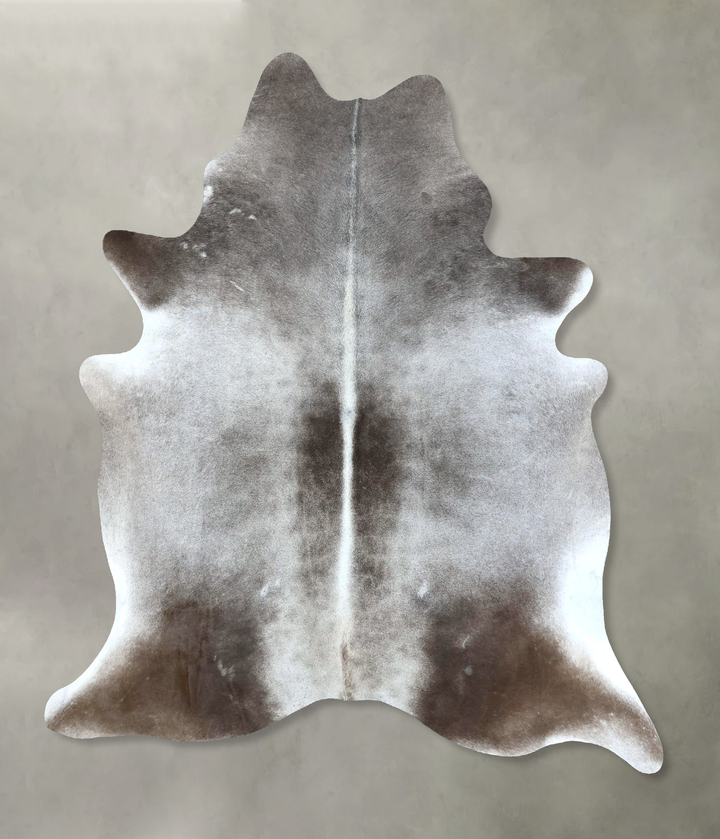 Medium Grey X-Large Brazilian Cowhide Rug 7'5"H x 6'0"W #B21195 by Hudson Hides