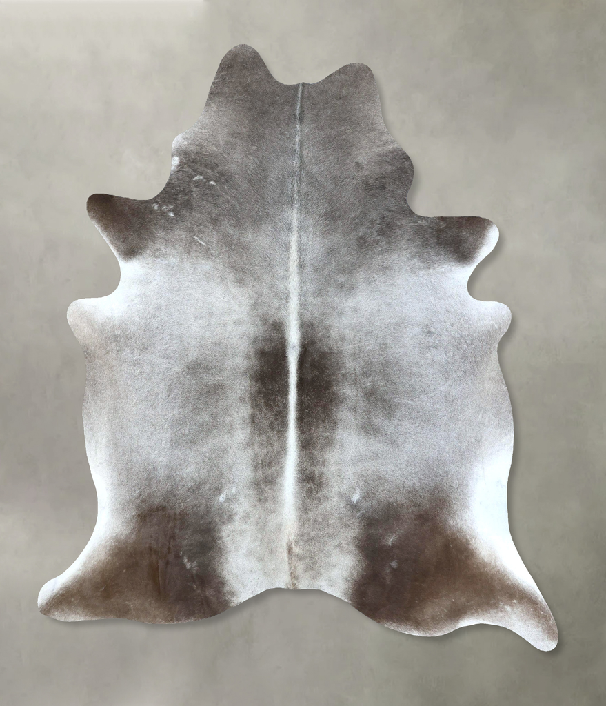 Medium Grey X-Large Brazilian Cowhide Rug 7'5"H x 6'0"W #B21195 by Hudson Hides