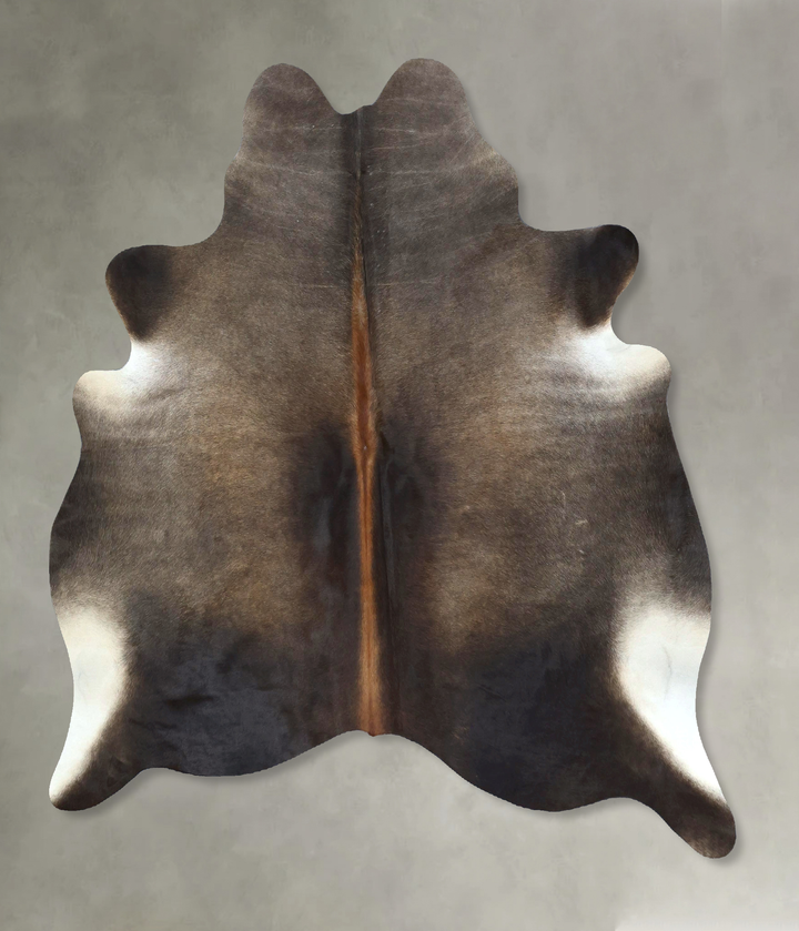 Chocolate Large Brazilian Cowhide Rug 6'1"H x 5'8"W #B21196 by Hudson Hides