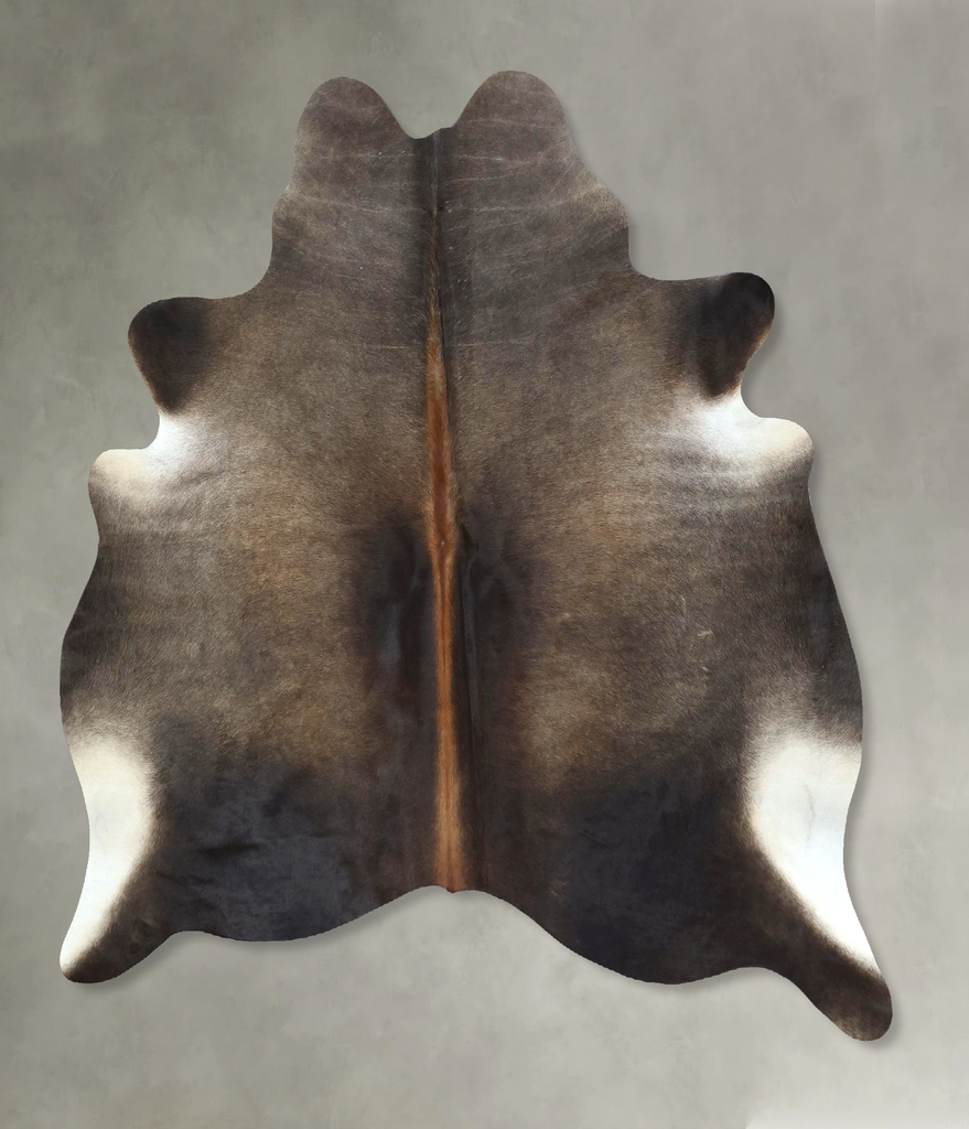 Chocolate Large Brazilian Cowhide Rug 6'1"H x 5'8"W #B21196 by Hudson Hides