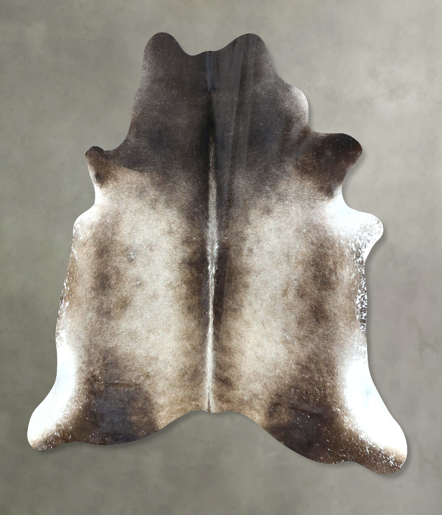 Medium Grey Large Brazilian Cowhide Rug 6'4"H x 5'8"W #B21200 by Hudson Hides