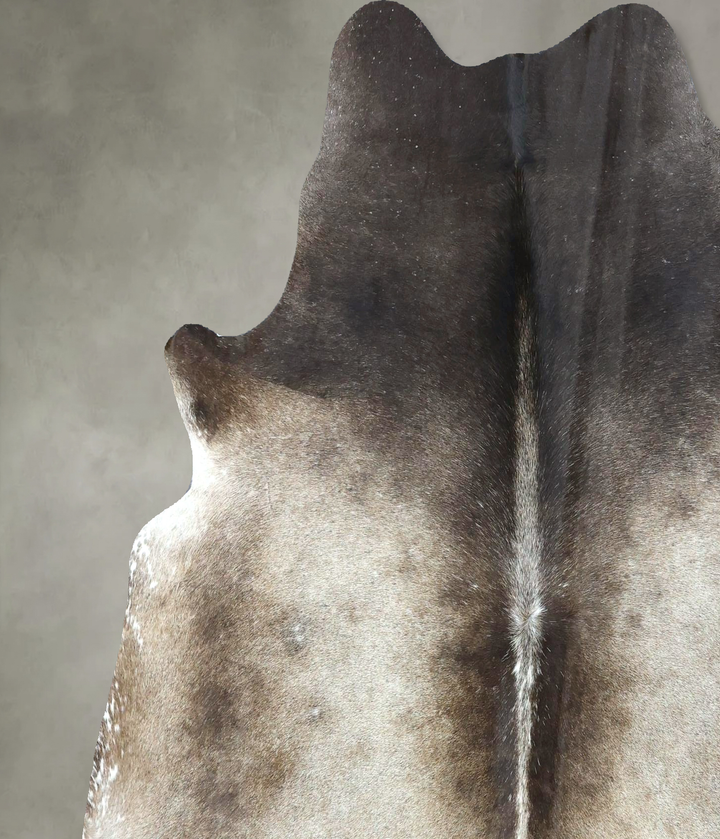 Medium Grey Large Brazilian Cowhide Rug 6'4"H x 5'8"W #B21200 by Hudson Hides
