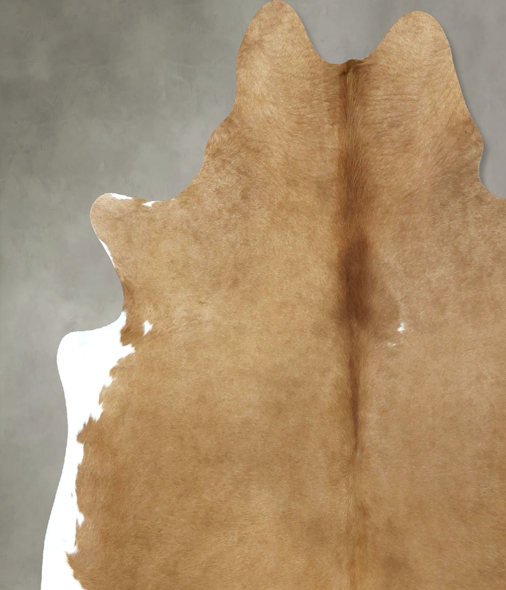 Beige X-Large Brazilian Cowhide Rug 7'3"H x 6'7"W #B21204 by Hudson Hides