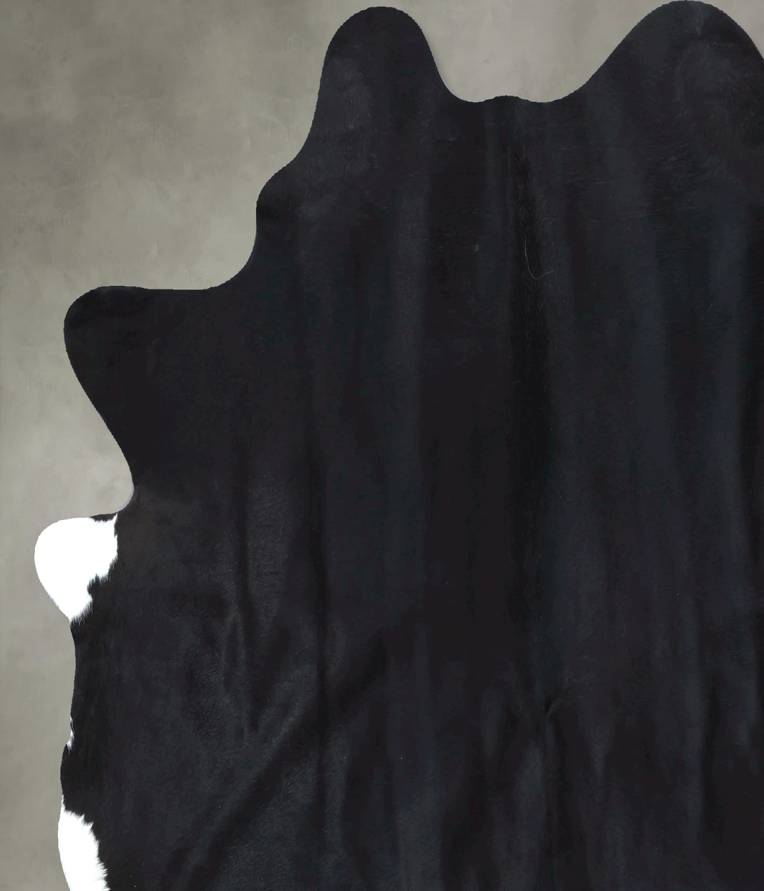 Solid Black Large Brazilian Cowhide Rug 6'9"H x 5'8"W #B21213 by Hudso